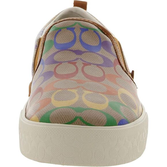 Coach Mens Brown Leather Slip On Loafer Skate Shoes NWOB - Picture 2 of 4